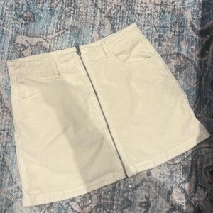American Eagle Cream Corduroy Skirt